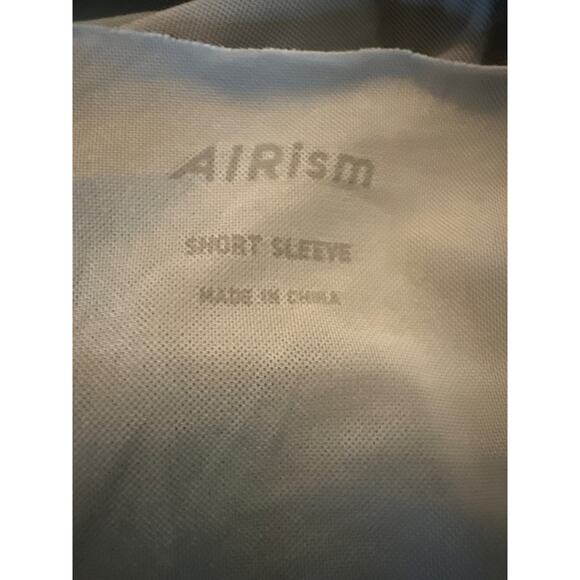 Men S Chest 35-38" Uniqlo Airism V-Neck Short Slv Tan Tee Shirt Top Lightweight - Picture 6 of 7